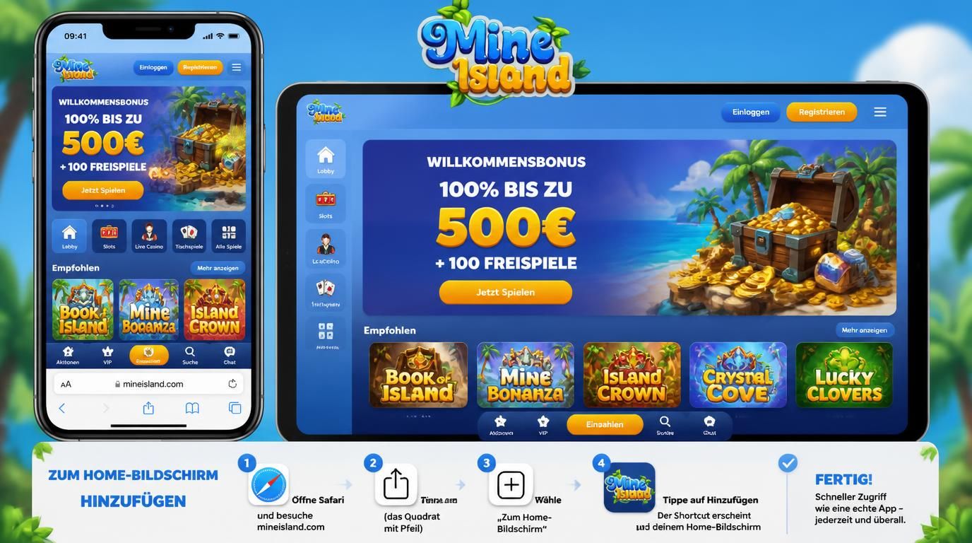 iPhone und iPad zeigen Mine Island als Shortcut auf dem Homescreen
